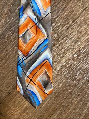 Garcia Mens Silk Neck Tie Modern Furniture Collection 62x3 Abstract Print